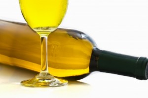 wine glass and wine bottle